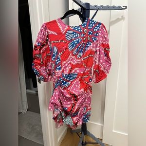 RHODE Pink and Red Mini Dress